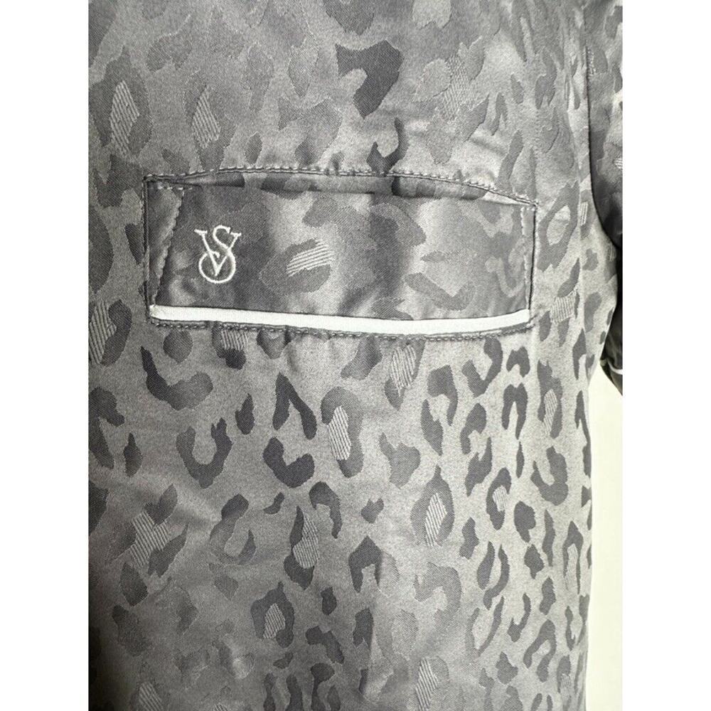 NEW TAGS Victoria's Secret PJ Top Satin Gray Silver Collar Shortsleeve XS/TP - Picture 6 of 12